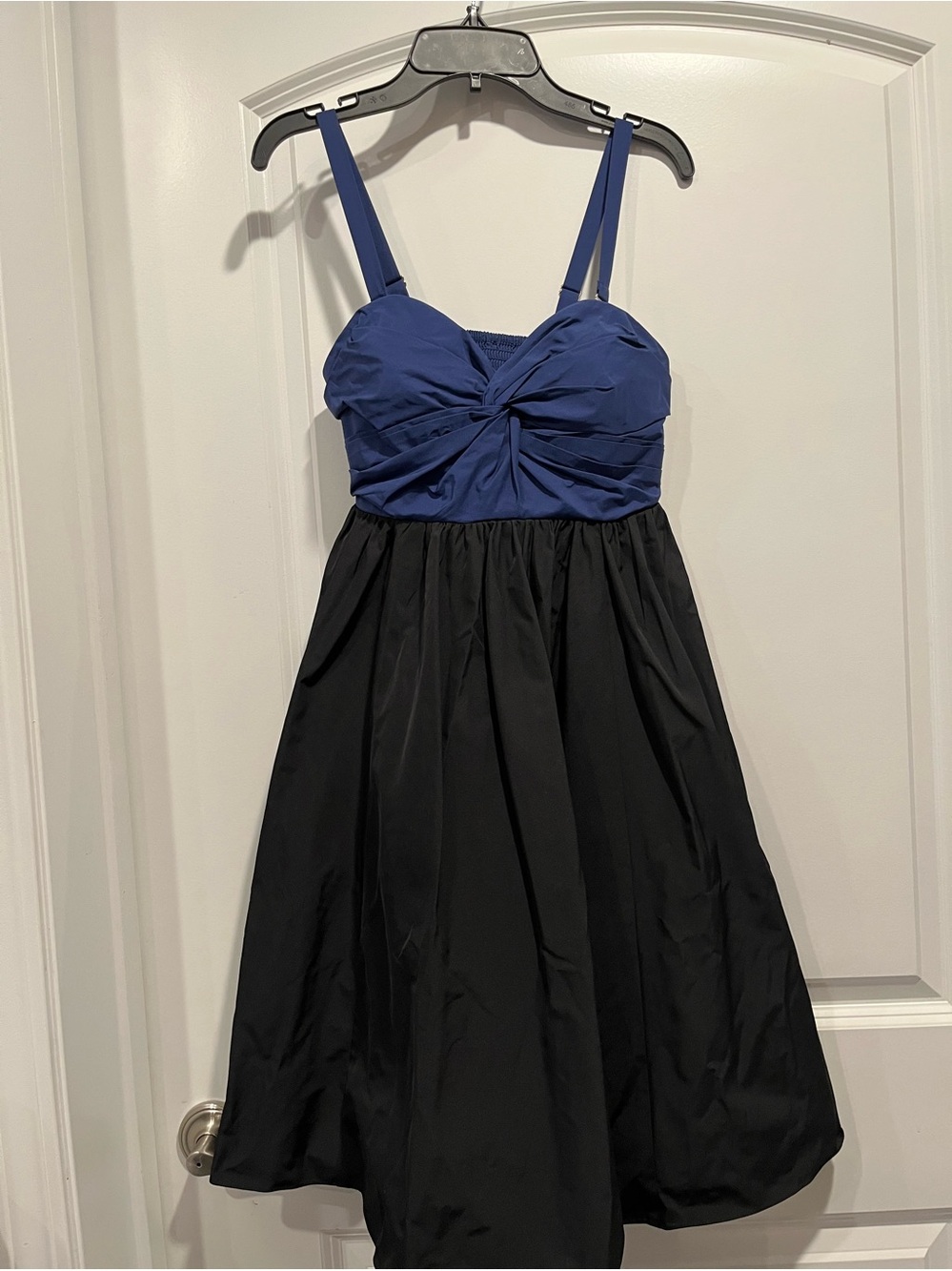 Blue and Black Girls Fit-and-Flare Party Dress